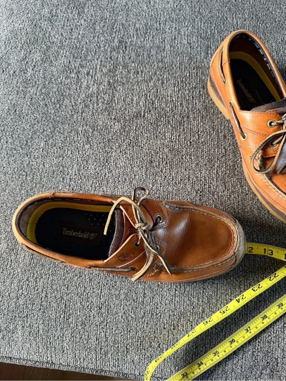 Timberland Brown Leather Boat Shoes with Moc Toe